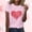 Pink, variant on EchfiProm Womens Valentine T shirts Valentine Day Graphic Tee Love Heart Red Cute Basic Shirts for Ladies Short Sleeve