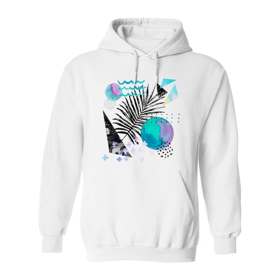 Trendy Tropical Leaves  Hoodie Men -Image by Shutterstock, Male x-Large