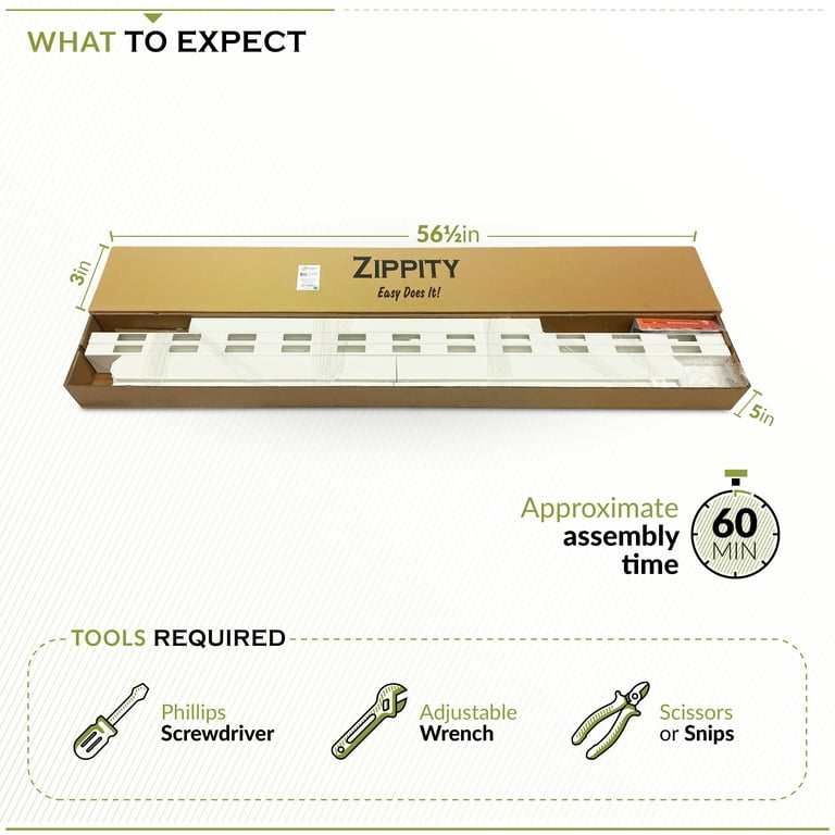 Zippity Outdoor Products No-Dig Vinyl Garden Picket Fence Kit