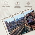 thumbnail image 6 of Elephant Stock New York Subway Train Wall Art - Horizontal Multi Panel Canvas - Living Room Wall Decor - Architecture Multi Panel - Brown And Beige Decor - 74" x 48", 6 of 8
