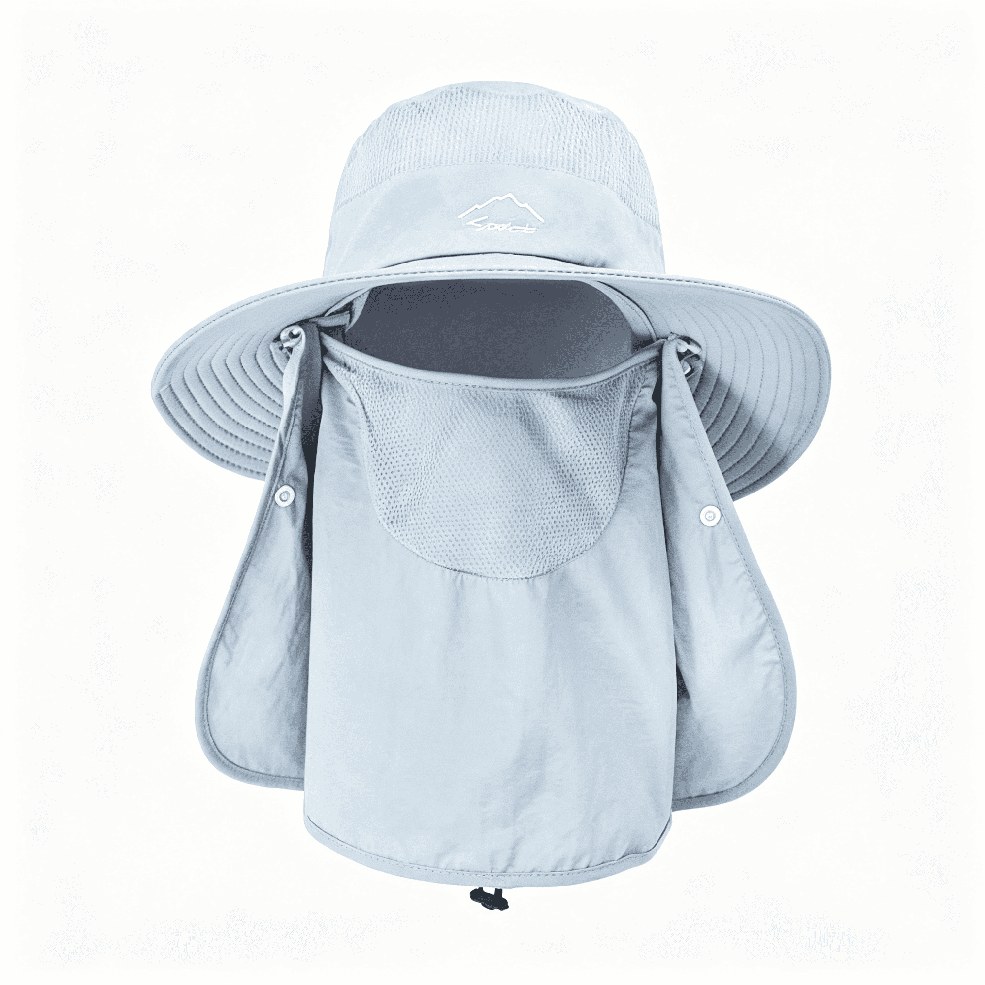 TELOLY Fishing Hat for Men & Women Outdoor Uv Sun Protection Wide Brim Hat with Face Cover & Neck Flap Wide Brim Mens Hats for Sun Protection