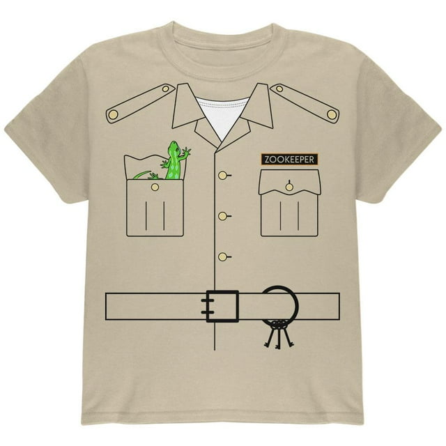 T-shirt Jeunesse de Costume de Gardien de Zoo d'Halloween