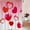 Rouge-Blanc Rose, variante sur Rideau de Douche Cœur Rouge Saint-Valentin Couple Amoureux Amour Doux Romantique Simple Mariage Rose Femmes Filles Chéri Abstrait Ensemble de Rideaux de Salle de Bain Tissu Polyester Crochets 35 X 70 Pouces