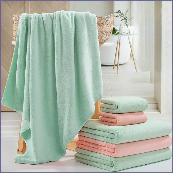 Set de toallas de baño de terciopelo super suave - Toallas de secado rápido y altamente absorbentes para el hogar y el baño