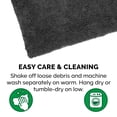 thumbnail image 3 of Furhaven Pet Dog Mat - Muddy Paws Absorbent Chenille Shammy Bath Towel and Food Mat Rug for Dogs and Cats, Charcoal (Gray), Medium, 3 of 8