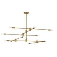 thumbnail image 3 of Lyrique 12-Light Chandelier in Warm Brass, 3 of 6
