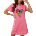 thumbnail image 5 of Zorckvet Nightgowns for Women Plus Size Soft Night Shirts Sleep Shirts Pullover Loose Ladies Short Sleeve Sleepshirt, 5 of 6