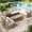 9-Piece with Fire Pit, variant on SUMMIT LIVING 4-Seat Wicker Outdoor Patio Furniture Set with 42" Fire Pit Table, Outdoor Patio Sectional Set with 2 in 1 50000 BTU Propane Fire Pit Table with Hidden Tank Table