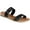 Black, variant on Womens Easten Faux Leather Embossed Slide Sandals