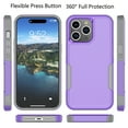 thumbnail image 3 of iPhone 15 Pro Case, 2 in 1 Phone Case for iPhone 15 Pro 6.1 inch ,Takfox Shockproof Protection Heavy Duty Armor Hard Plastic & Rubber Rugged Bumper Cover,Purple, 3 of 12