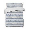 thumbnail image 2 of White Blue Stripe Twin Size Down Alternative Comforter, Lightweight Comforter Quilt Bedding Set with Pillow Shams Abstract Modern Brush Vintage All Seasons Bed Comforter Duvet Insert 68"x86", 2 of 7