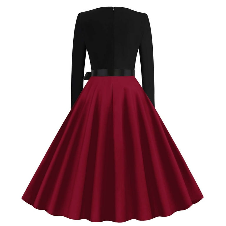 Maean Women's Long Sleeve Dresses Trendy Birthday Party Dress Fall Winter Warm Vintage Tunic Dress with Bow Tie - Walmart.com Maean Women's Long Sleeve Dresses Trendy Birthday Party Dress Fall Winter Warm Vintage Tunic Dress with Bow Tie - Walmart.com