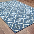 thumbnail image 3 of Oriental Weavers Meridian Area Rug 5703B Navy Diamonds Leaves 5' 3" x 7' 6" Rectangle, 3 of 4