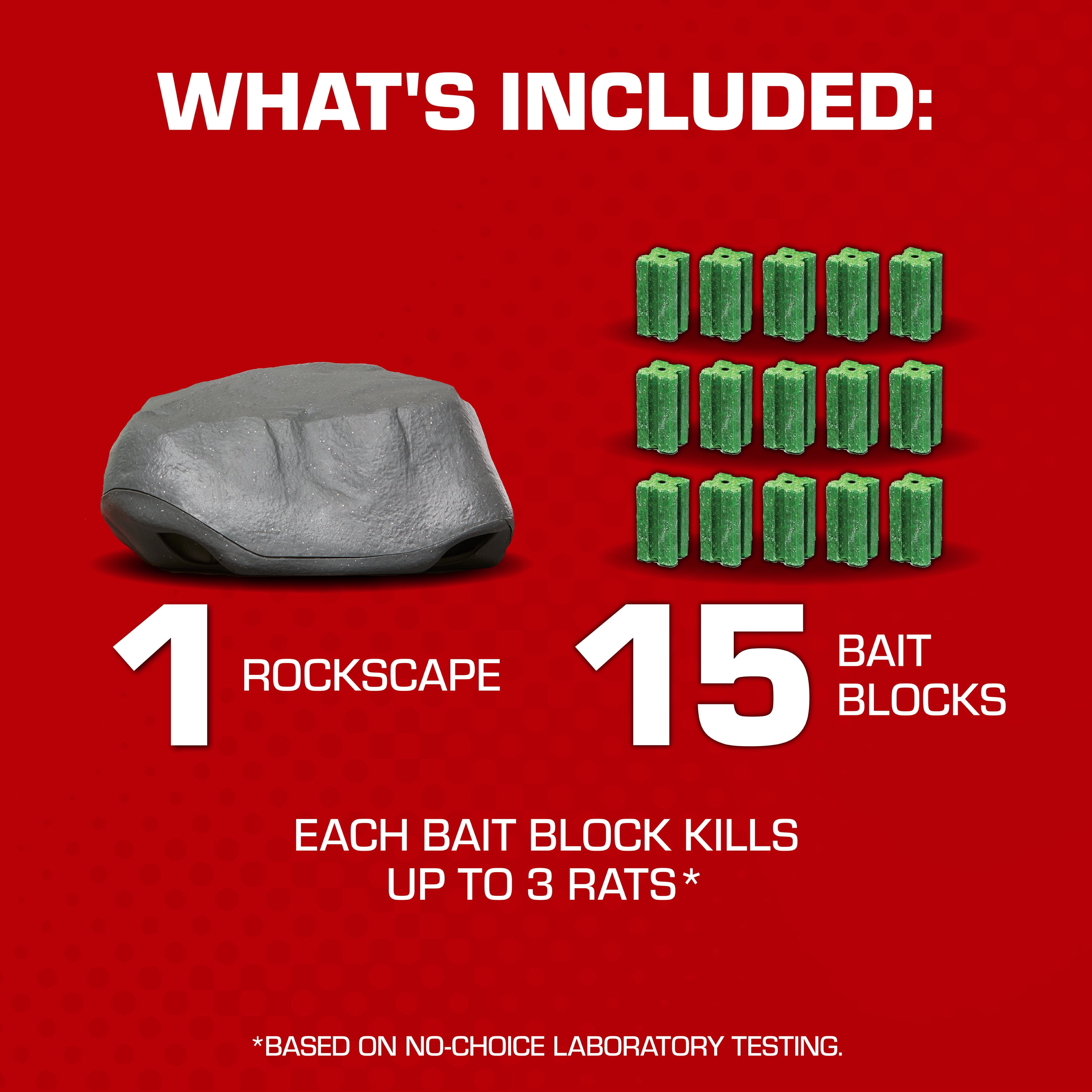 TOMCAT Rockscape Bait Station: Rat and Mouse Killer, Discreetly Place Outdoors, Refillable, Kid and Dog Resistant