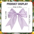 thumbnail image 2 of Christmas Satin Ribbon Bow, 4.3x4.7 Inch Large Pre-Tied Dovetail Bow for Xmas Tree Gift Wrapping Champagne Bottle Treat Bag DIY Craft Decor Wedding Bridal Shower Birthday Party 1Pc,Lavender, 2 of 6