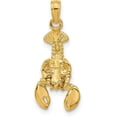 thumbnail image 3 of 10k Yellow Gold 3-D Moveable Lobster Pendant - 27mm, 3 of 8