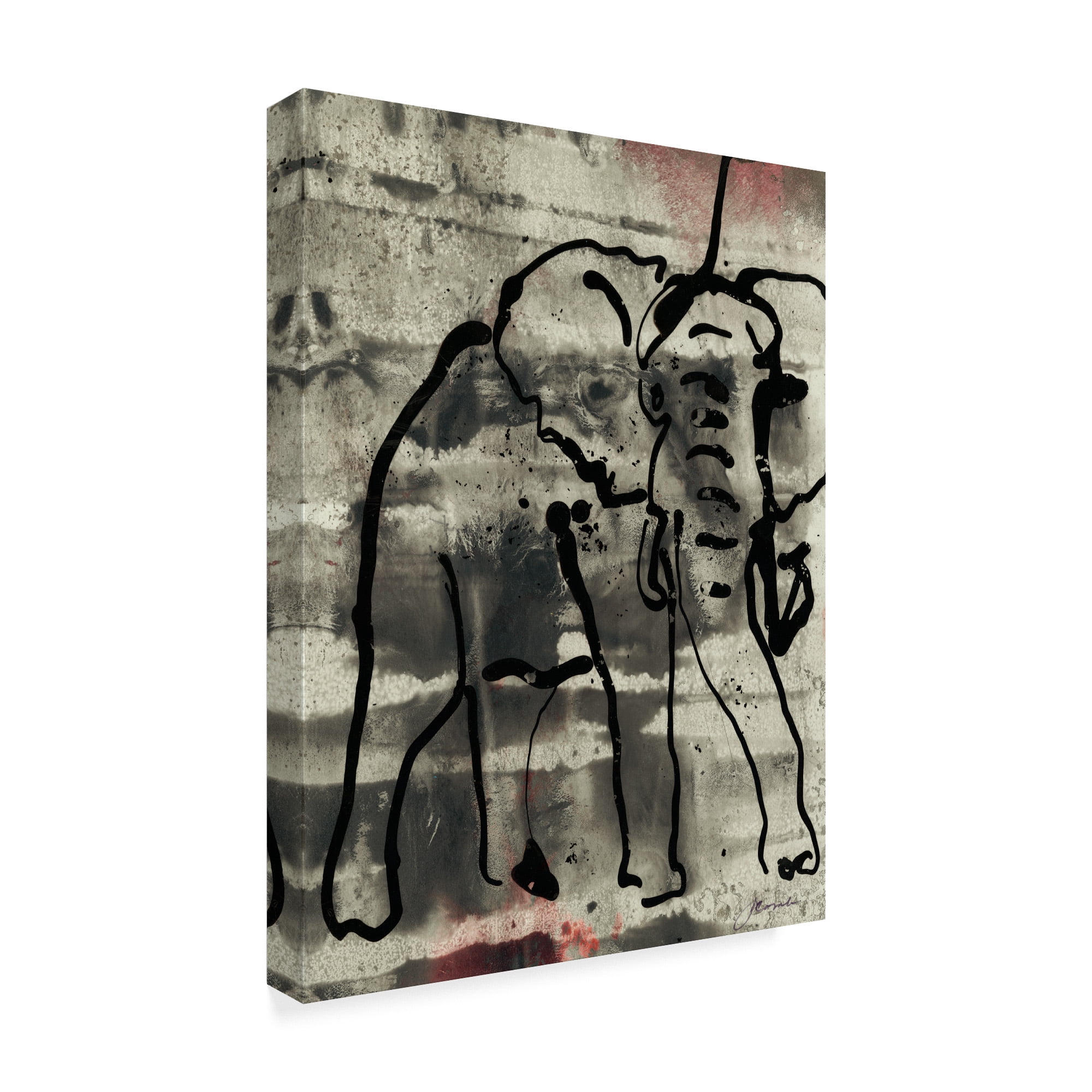 Trademark Fine Art 'Abstract Elephant I' Canvas Art by Joyce Combs