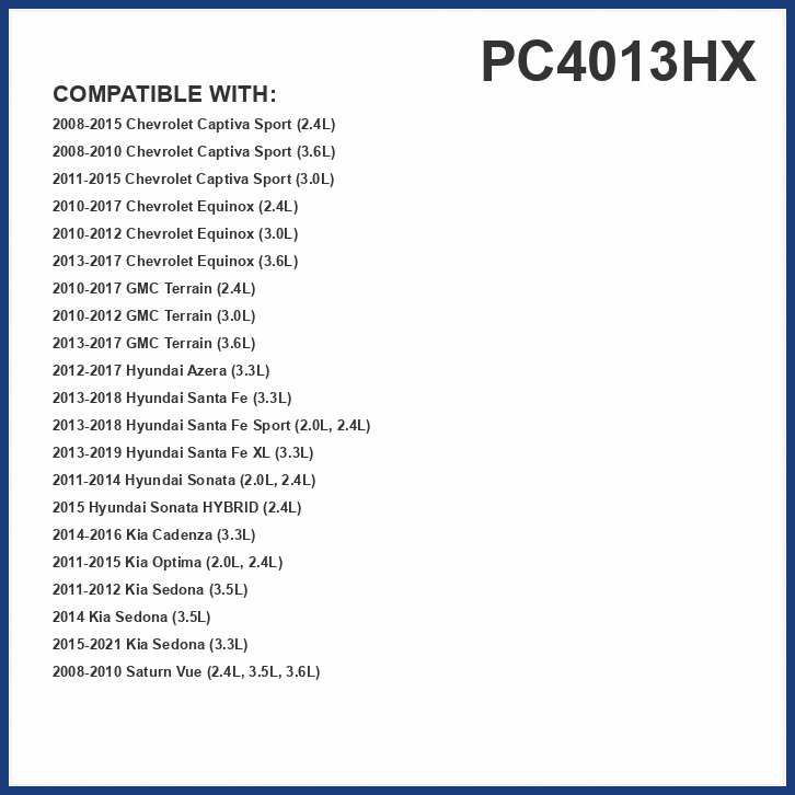 PUREFLOW PC4013HX HEPA Cabin Air Filter | Fits 2010-2017 Chevrolet Equinox, GMC Terrain 2.4L; 2011-2015 Kia Optima 2.0L, 2.4L, Hyundai Sonata 2.4L, Captiva Sport 3.0L