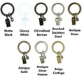 thumbnail image 3 of Urbanest 1" Metal Curtain Rings With Clips and Eyelets, Antique Brass, Set of 10, 3 of 6