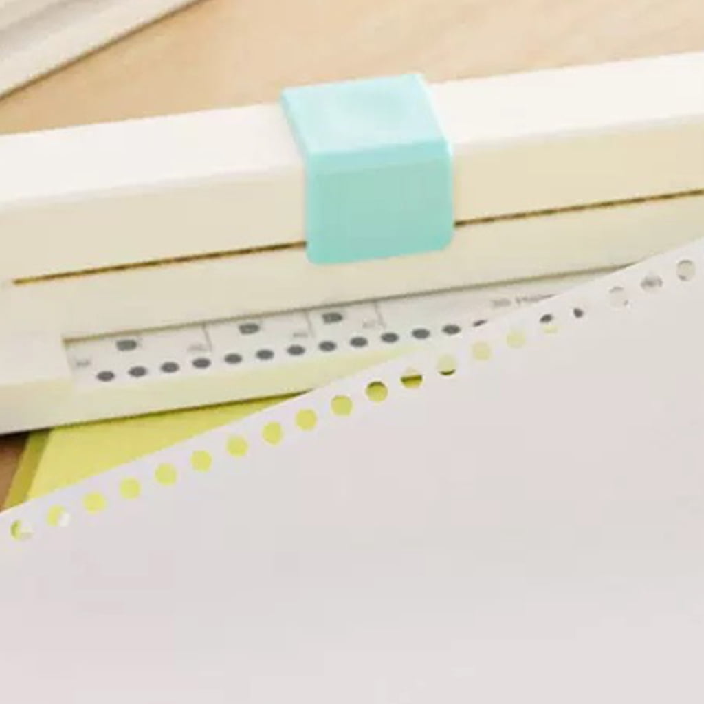 Miiottaa 3 Sheets Paper Puncher, 30 Holes Punches, Punchersliding Hand Hold Long Reach Puncher Round 30 Holes Round Paper Punch