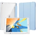 thumbnail image 1 of Compatible for iPad 8/7th Generation Case(2020/2019), iPad 10.2 Case with Apple Pencil Holder,Light Weight Soft TPU Translucent Frosted Back Smart Cover Cases，Full Protective， White Ice Blue, 1 of 7