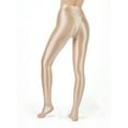 thumbnail image 4 of Jowowha Woman Shiny Oil Glossy Footed Pantyhose Tights Leggings Shimmery Hold Up Stockings for Sports Nude L, 4 of 5