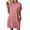 Pink, variant on Summer Dresses for Women Casual Short Sleeve Crew Neck Sundresses Loose Mini Dress, XL