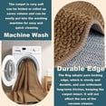 thumbnail image 4 of Boho Entryway Rug 3x5 Feet Brown Washable Non Slip Area Rug Indoor Door Mat Kitchen Floor Carpet for Foyer Backdoor, 4 of 5
