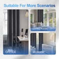 thumbnail image 2 of JIATER Blackout Curtains Set of 2 Panels for Bedroom Living Room 52 x 72 inch,Thermal Insulated Room Darkening Blackout Curtains with Grommet,Gray, 2 of 7