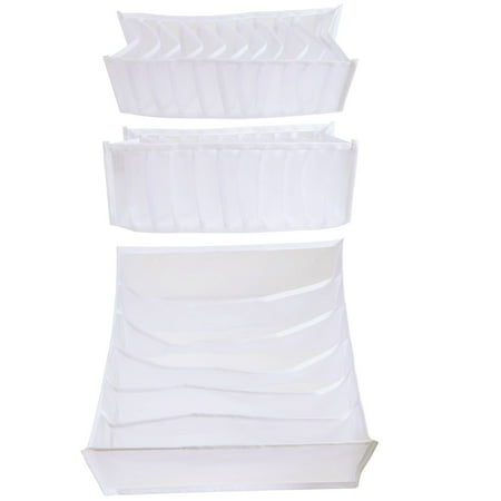 

3Pcs Underwear Drawer Organizers Bra Socks Closet Dividers Cabinet Storage Boxes