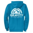 thumbnail image 2 of Sudadera con capucha Gravity Outdoor Co. Zip-up Neon Blue White Logo Medium, 2 of 2