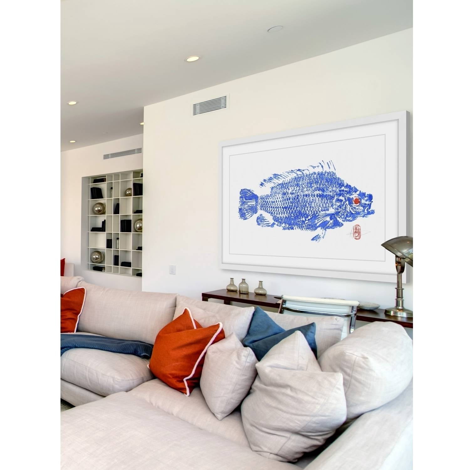 "Tilapia Blue" Framed Painting Print