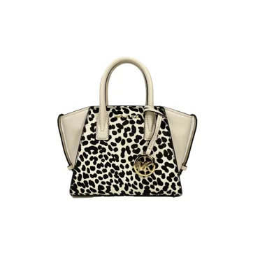 Michael Kors Avril XS Cream Cheetah Satchel Crossbody Bag Purse