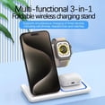 thumbnail image 5 of 3-in-1 Wireless Charger Station for iPhone 17/16/15/14/13/12/Pro Max, Apple Watch Ultra 11/10/9/8/7/SE/6/5/4/3/2/1 & AirPods 4/3/Pro Samsung S24/S23/S22 Foldable Fast Charging Dock-White, 5 of 9