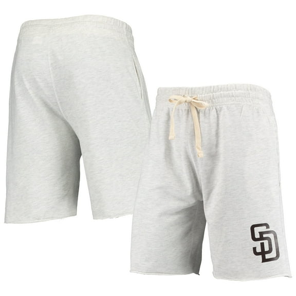 Men's Concepts Sport Oatmeal San Diego Padres Mainstream Terry Tri-Blend Shorts