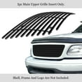 thumbnail image 2 of APS Compatible with Ford F-150 1999-2003 Lightning Harley Davidson Bar Style Without Logo Show Main Upper Stainless Steel Black 8x6 Horizontal Billet Grille Insert F65713J, 2 of 7