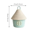thumbnail image 2 of House Shaped Cotton Rope Storage Basket with Lid,Green, 2 of 6