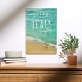 thumbnail image 2 of Chincoteague Island, Virginia, Surfer Walking on Beach, Ocean Water Heals Birch Wood Wall Sign (12x18 Rustic Home Decor, Ready to Hang Art), 2 of 5