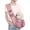 Pink, variant on gcong Reversible Sling Messenger Bag for with Storage Pocket Comfortable Hands-Free Harness Travel Shoulder Tote for Outdoor Walking