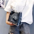 thumbnail image 4 of Women Small Transparent Bucket Bags Chain Bag Totes Compound Mini Bag, 4 of 5