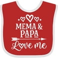 thumbnail image 3 of Inktastic Mema and Papa Love Me Boys or Girls Baby Bib, 3 of 4