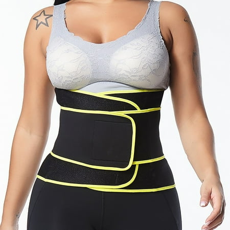 Ecqkame Waist Trainer for Women Corset Shapewear Clearance Women Wrap Waist Belt Slimming Body Shaper Plus Size Waist Trainer Shapeware Yellow XXL