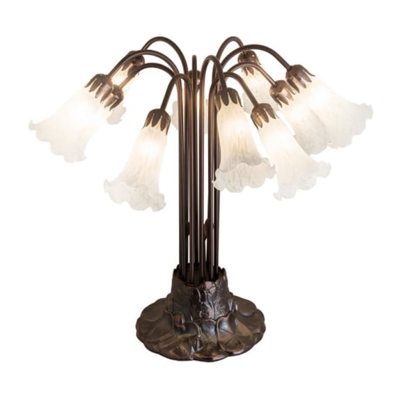 Meyda Tiffany 14391 10 Light 22" Tall Tree Table Lamp - MultiColor