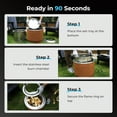 thumbnail image 6 of KOL 20" Smokeless Dual Flame Fire Pit for Outdoor - Thick Corten Steel & Stainless Steel Wood Burning Firepits with Stand, Portable Bonfire Pit with Removable Ash Pan for Patio, Backyard, Campsite, 6 of 9