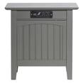 thumbnail image 5 of Leo & Lacey Traditional Wood Side Table with Charger in Gray, 5 of 5