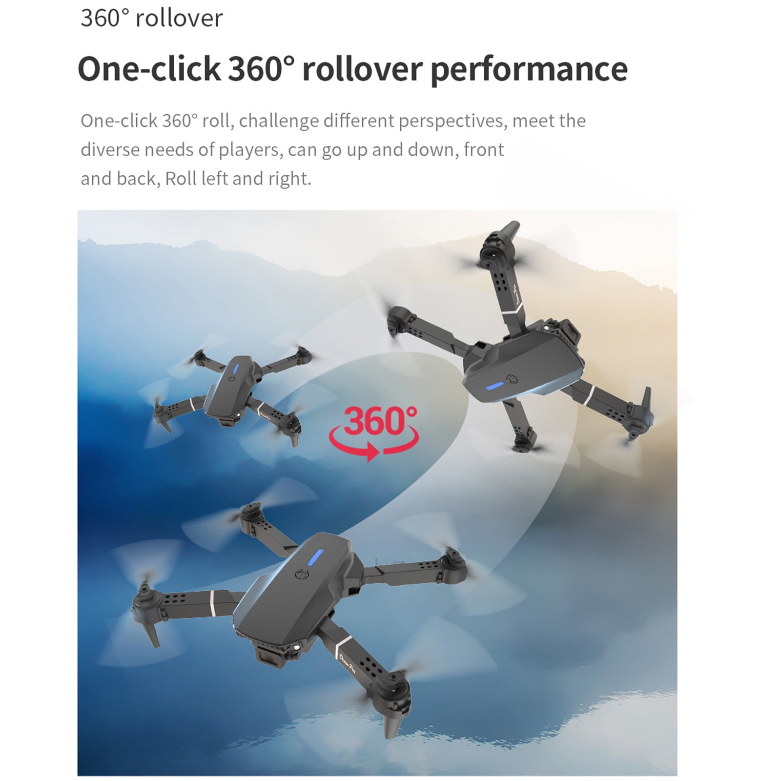 Gnmfd Folding Drone with OpticalFlow Positioning, Altitude Hold, Gesture Control, 360° Flip, Headless Mode, RC Quadcopter, Spare Blades & Storage Bag, Foldable Mini Drone for Travel & Beginners