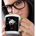 thumbnail image 2 of 3drose, Zodiac Symbol Taurus on Black Background, 11oz Two-tone Green Mug, 2 of 6