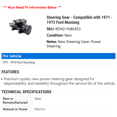 thumbnail image 2 of Steering Gear - Compatible with 1971 - 1973 Ford Mustang 1972, 2 of 2