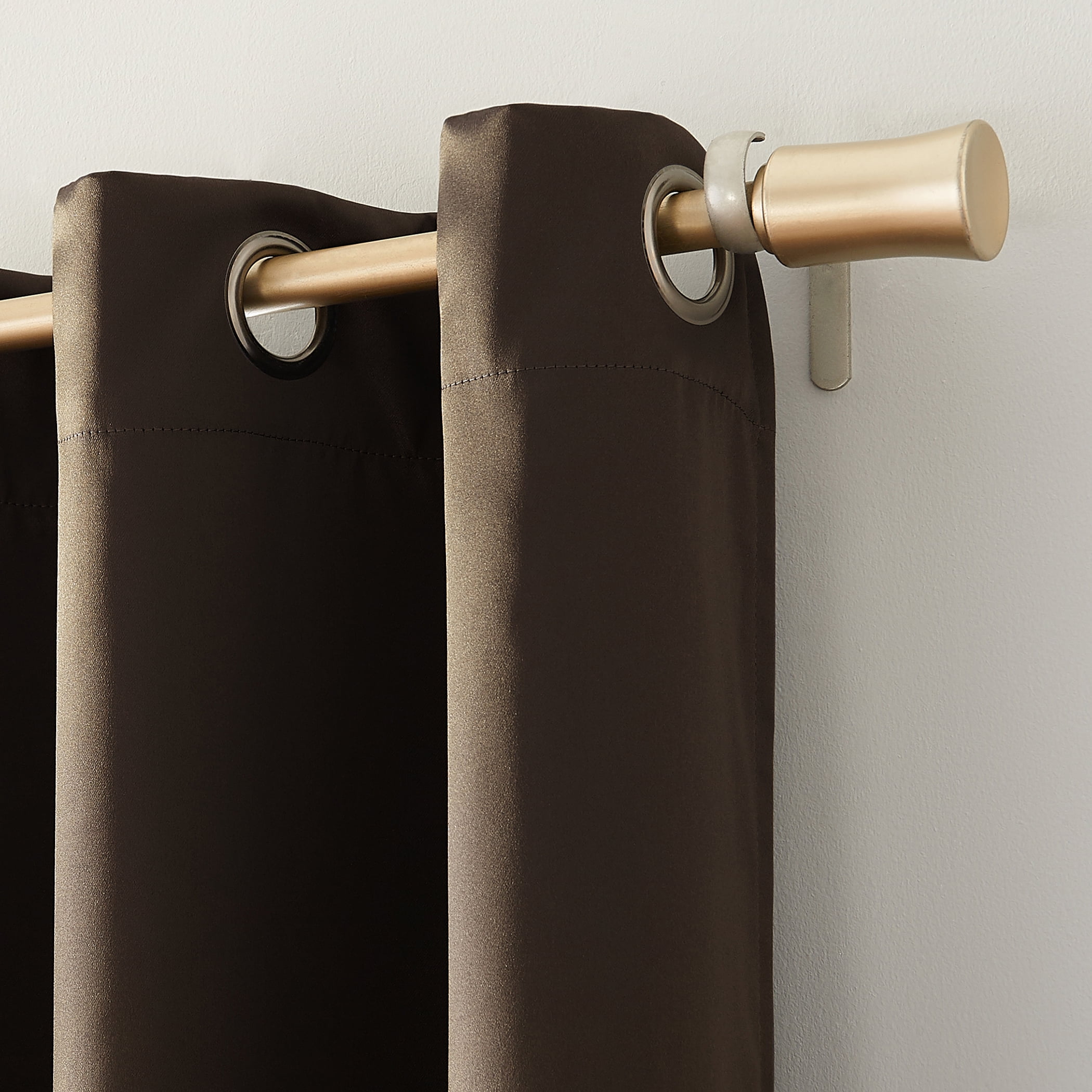 Sun Zero Oslo Theater Grade 100% Blackout Grommet Curtain Panel, 52" x 63", Cocoa Brown (Single Curtain, Rod Not Included)
