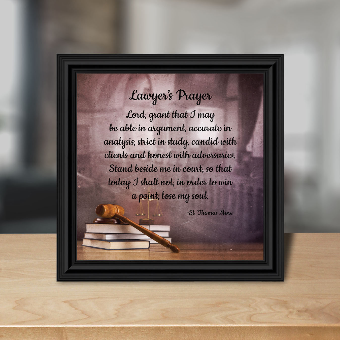 Law School Gifts for Lawyer, Lawyer Gifts for Women, Law Office Art, Attorney Gifts for Men, Gift for Law Student, Law school Graduation Gifts, St Thomas Moore Lawyer's Prayer Office Decorations, 8738